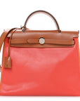Toile H Berline Vache Hunter Herbag Zip 31 PM Orange Mecano Fauve