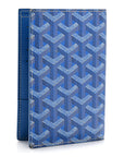 Goyardine Grenelle Passport Wallet Sky Blue