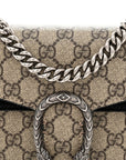 GG Supreme Monogram Mini Dionysus Shoulder Bag Black
