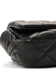 Goatskin Quilted CHNL 19 Waist Bag Black
