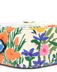 X KEN SCOTT Calfskin Matelasse Floral Print Mini GG Marmont Chain Shoulder Bag Ivory Pink