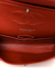 Caviar Quilted Medium Double Flap Red