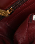 Felt Quilted Paris-Hamburg Charms Mini Rectangular Flap Black Dark Navy