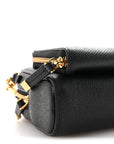 Grained Calfskin Caro Double Pouch Black