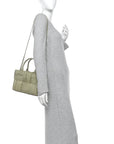 Foulard Intrecciato Pleated Arco Tote Travertine