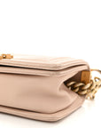 Caviar Suede Calfskin Chevron Quilted Small Boy Flap Light Pink