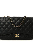 Caviar Quilted Jumbo Single Flap Black