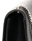 Grain De Poudre Medium Classic Monogram Kate Satchel Black