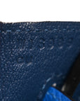 Epsom Tri-Color Birkin 25 Deep Bleu Bleu Hydra Black
