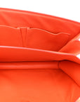 Snakeskin Medium Classic Box Flap Orange
