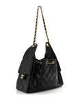 Caviar Quilted Small CHNL 25 Handbag Black