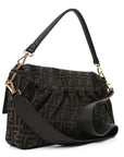 Fabric Jacquard FF 1974 Maxi Baguette Tobacco Moro Black