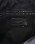 Crinkled Calfskin Matelasse Monogram Medium Niki Shopper Tote Black