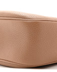 Pebbled Calfskin Small Soho Disco Bag Camelia