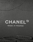 Caviar Quilted Jumbo Double Flap Grey