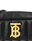 Calfskin Quilted Small Lola Camera Bag Black