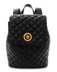 Calfskin Quilted Medusa Backpack Black