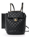 Calfskin Quilted Mini Urban Spirit Backpack Black