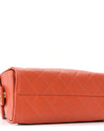Caviar Quilted Mini CHNL 25 Handbag Dark Orange