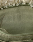 Tweed Quilted Mini Rectangular Flap Light Green Silver White