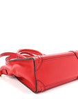 Drummed Calfskin Nano Luggage Vermillion