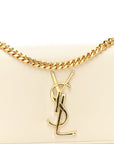 Grain De Poudre Small Monogram Kate Satchel Crema Soft