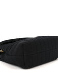 Fabric Y Quilted Monogram Small Loulou Chain Satchel Black
