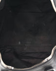 Soft GG Supreme Monogram Appia Calfskin Web Large Carry On Duffle Bag Black Grey