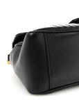 Calfskin Matelasse Small GG Marmont Top Handle Shoulder Bag Black