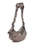 Metallic Agneau Arena Le Cagole Shoulder Bag XS Dark Bronze