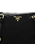 Saffiano Tessuto Nylon Shopping Tote Black