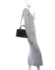 Lambskin Quilted Medium Trendy CC Bowling Bag Black