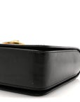 Calfskin Medallion Tribute Shoulder Bag Black