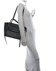 Grained Calfskin Mini Belt Bag Black