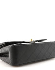 Lambskin Quilted Small Double Flap Black
