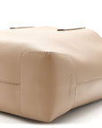 Calfskin TB Motif Embossed Medium Tote Camel