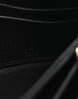 Dollar Calfskin GG Supreme Monogram Petite GG Marmont Wallet Chain Bag Black Beige Ebony