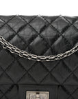 Aged Calfskin Quilted 2.55 Reissue 225 Flap Black
