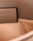 Calfskin Matelasse Super Mini GG Marmont Shoulder Bag Porcelain Rose