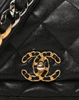 Goatskin Quilted CHNL 19 Waist Bag Black