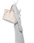 Damier Azur Neo Neverfull MM Rose Ballerine