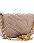 Calfskin Matelasse Super Mini GG Marmont Shoulder Bag Porcelain Rose