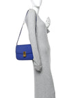 Box Calfskin Medium Classic Box Flap Bag Indigo