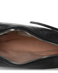 Vintage Effect Calfskin Matelasse Diagonal Small Torchon GG Marmont Chain Shoulder Bag Blue Agata Mystic White