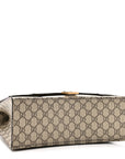 X GCCI GG Supreme Monogram Medium Hourglass Top Handle Bag Beige Ebony