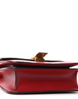 Box Calfskin Teen Classic Box Flap Bag Red
