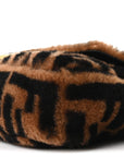 Shearling Vitello Dolce Macro FF 1974 Baguette Tobacco Black