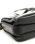 Nappa Intrecciato Small Double Pocket Flap Black