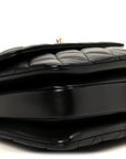 Lambskin Quilted Small Trendy CC Dual Handle Flap Bag Black