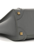 Baby Drummed Calfskin Micro Luggage Kohl